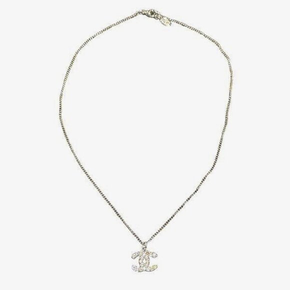 CHANEL Silver Logo Necklace - Picture 1 of 8